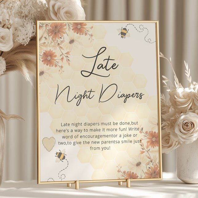 Boho Honey Baby Shower Sena blöjor Poster (Skapare uppladdad)