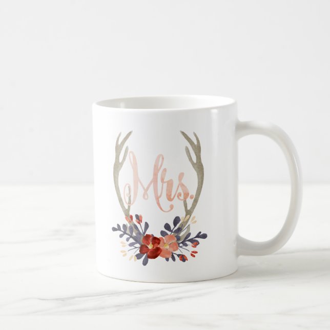 Boho horn på kronhjort Fru Råna Kaffemugg (Höger)