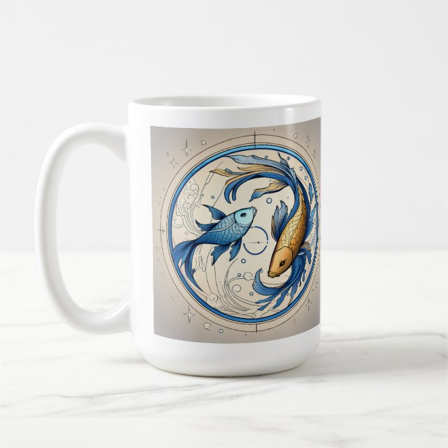 Boho horoscope ger vattenfärg kaffemugg (Vänster)