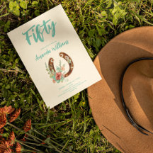 Boho Horseshoe Wildblommor Femtionde födelsedagen