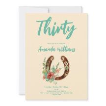 Boho Horseshoe WildblommThirtieth Birthday