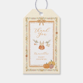 Boho höst baby shower favorit present tagg presentetikett