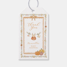 Boho höst baby shower tackkort presentetikett