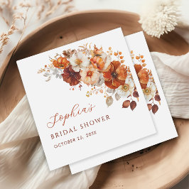 Boho höst blommande bröllopsfest pappersservett
