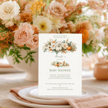 Boho Höst Blommig Arrangemang Baby Shower