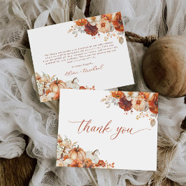Boho höst blomsterpumpa baby shower  tack kort