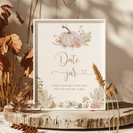Boho höst dejt natt idéer. Boho pumpa dejt burk Poster