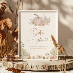 Boho höst dejt natt idéer. Boho pumpa dejt burk Poster
