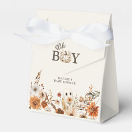 Boho höst spök floral Oh pojke baby shower Presentaskar