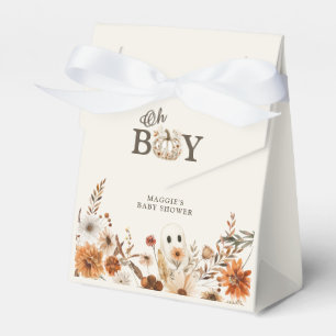 Boho höst spök floral Oh pojke baby shower  Presentaskar