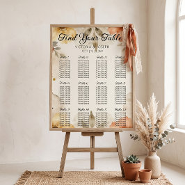 Boho höst terrakotta blomster vattenfärg bröllop poster