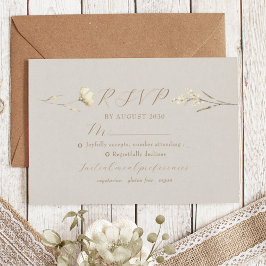 Boho höst vildblomma bröllop RSVP-kort OSA Kort