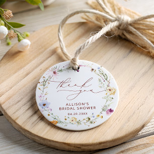 Boho höst vildblomma bröllopsdusch Tack Gåvor Etiketter