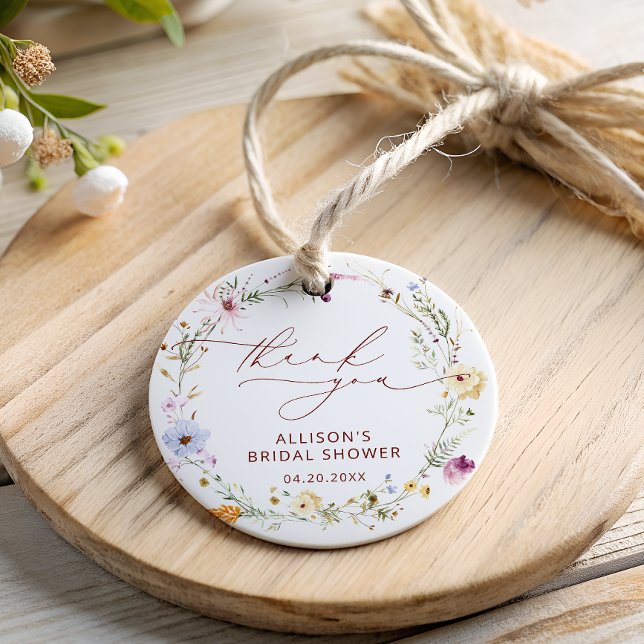 Boho höst vildblomma bröllopsdusch Tack Gåvor Etiketter (Skapare uppladdad)