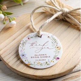 Boho höst vildblomma bröllopsfest tack gåvor etiketter