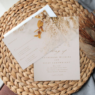 Boho höstblommor RSVP-kort Inbjudningar