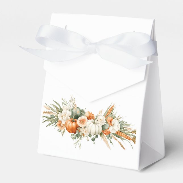 Boho höstblomsterarrangemang presentaskar (Framsidan Sidan)