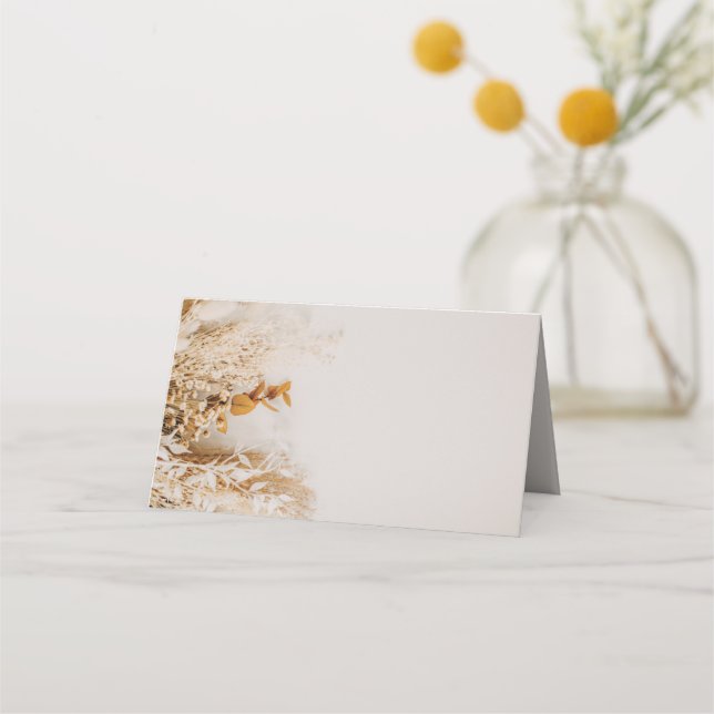 Boho höstbröllop  placeringskort (Framsida)