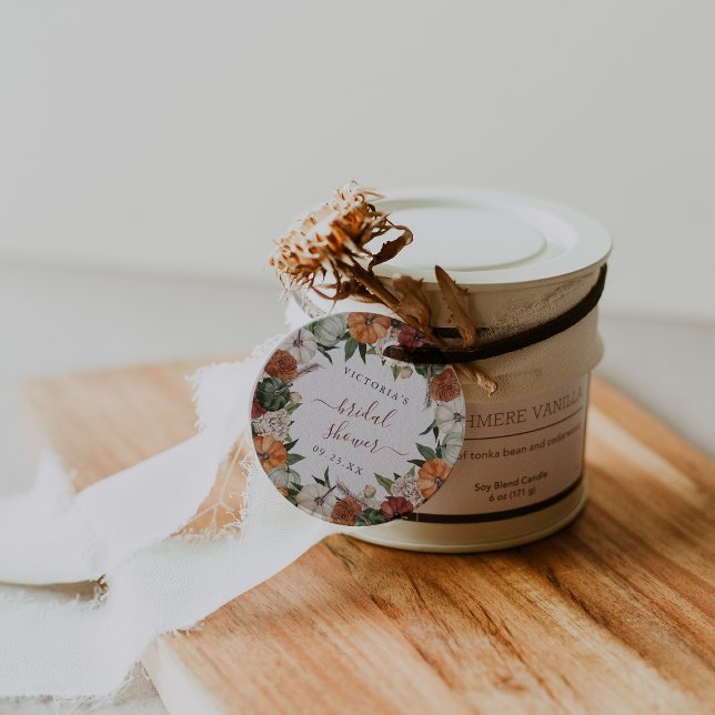 Boho höstlig bröllopsdusch gåvor etiketter (Skapare uppladdad)