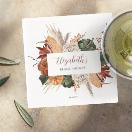 Boho höstlig bröllopsdusch pappersservett
