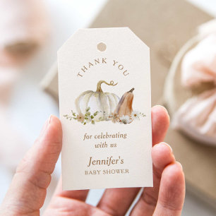 Boho höstpumpa bebismottagning tack presentetikett