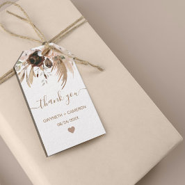 Boho höstpumpa dusch tack presentetikett