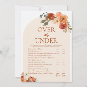 Boho höstpumpa över eller under bröllopsdusch spel inbjudningar