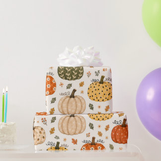 Boho höstpumpa presentpapper