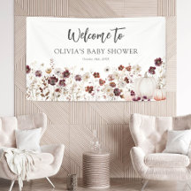 Boho höstpumpa vildblomma baby shower