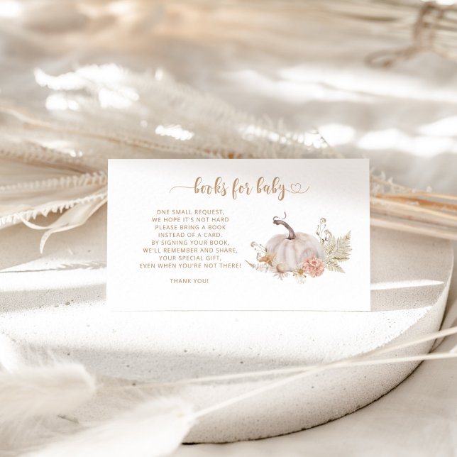 Boho höstpumpaböcker för bebis-biljett tilläggskort (Skapare uppladdad)