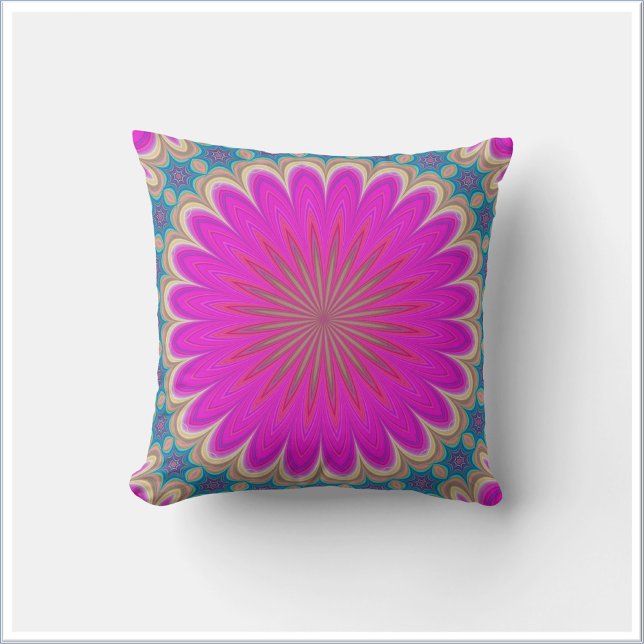 Boho Hot Pink Mandala Kudde (Skapare uppladdad)