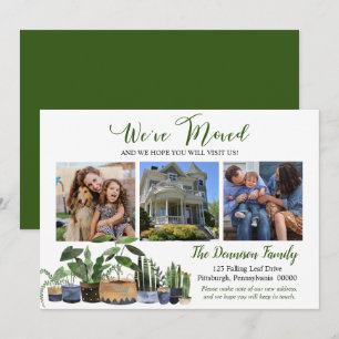 Boho Houseplanters Vi har flyttat Flytta Photo Meddelande