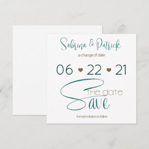BOHO Hunter Grönt Typografi Spara datum Inbjudningar