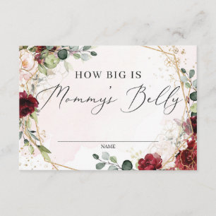 Boho hur stor är mamma Bläckgundy guld? Tilläggskort