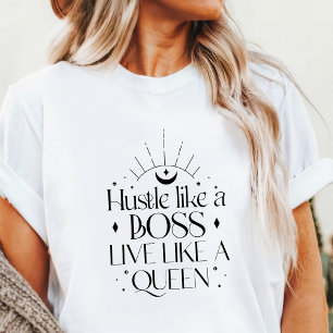 Boho Hustle som en Chef bor som en drottning T Shirt