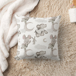 Boho i Neutralt: Baby Elephant Nursery Pillows Kudde