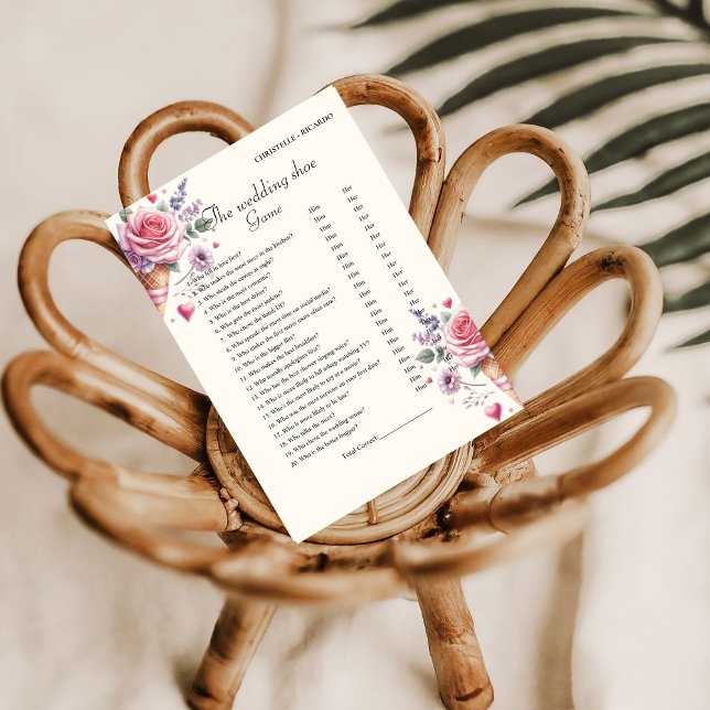 Boho Ice Cream Bröllop-party-spelkort för skor Meddelande (Skapare uppladdad)