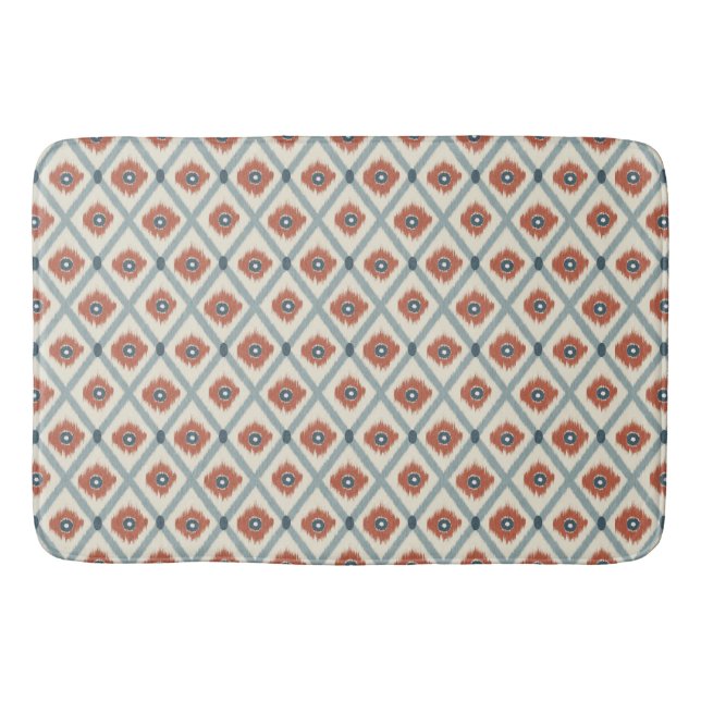 Boho Ikat Diamant Geometriskt Sömlöst Mönster  Badrumsmatta (Framsidan)