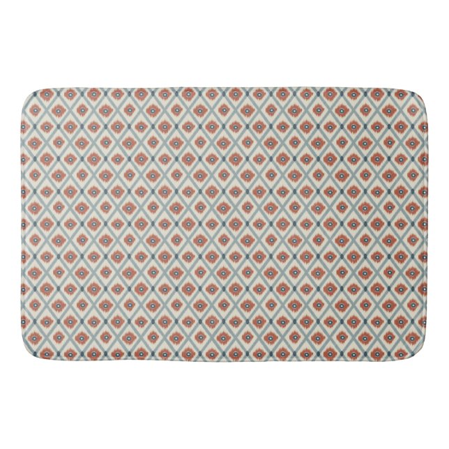 Boho Ikat Diamant Geometriskt Sömlöst Mönster  Badrumsmatta (Framsidan)
