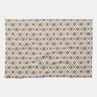 Boho Ikat Diamant Geometriskt Sömlöst Mönster  Kökshandduk