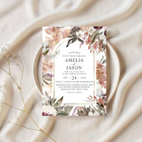 Boho-inbjudan till Elegant-Blommigten för skryt