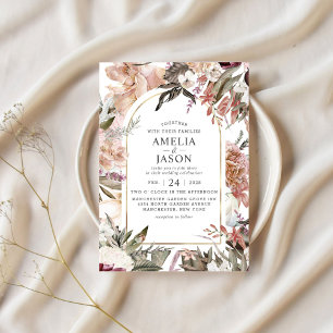Boho-inbjudan till Elegant-Blommigten för skryt Inbjudningar