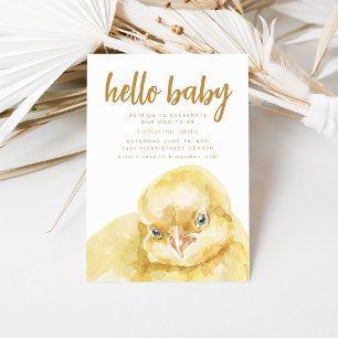 Boho-inbjudan till Western Chick, tema, babyvisnin Inbjudningar
