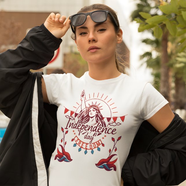 Boho Independence day Women's T-shirt 4:e juli (Boho Independence Day Woman's T-Shirt. )