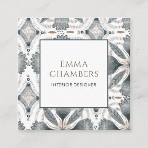 Boho Insida Designer Earthy Muted Färg Abstrakt Fyrkantigt Visitkort