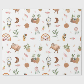 boho-inspired wrapping paper presentpapper