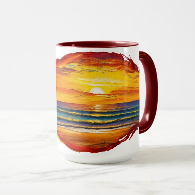 Boho inspirerad solnedgång mugg (Framsida höger)
