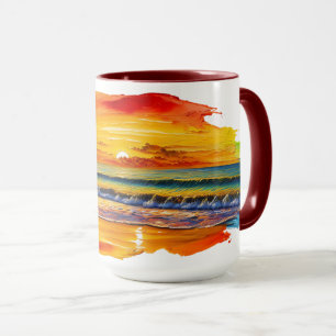 Boho inspirerad solnedgång mugg