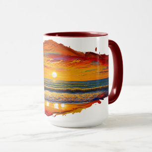 Boho inspirerad solnedgång mugg