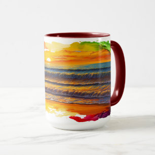 Boho inspirerad solnedgång mugg
